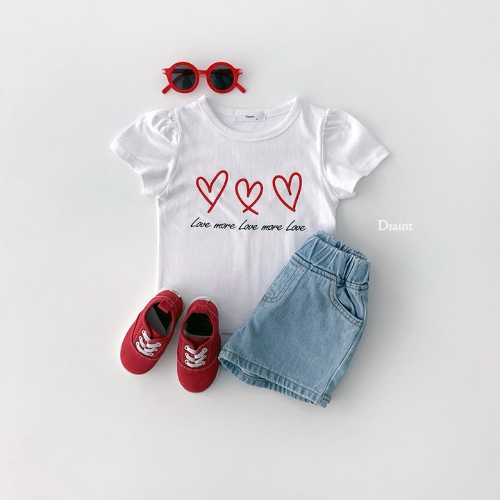 Dsaint - Korean Children Fashion - #fashionkids - 3 Heart Love Tee - 6