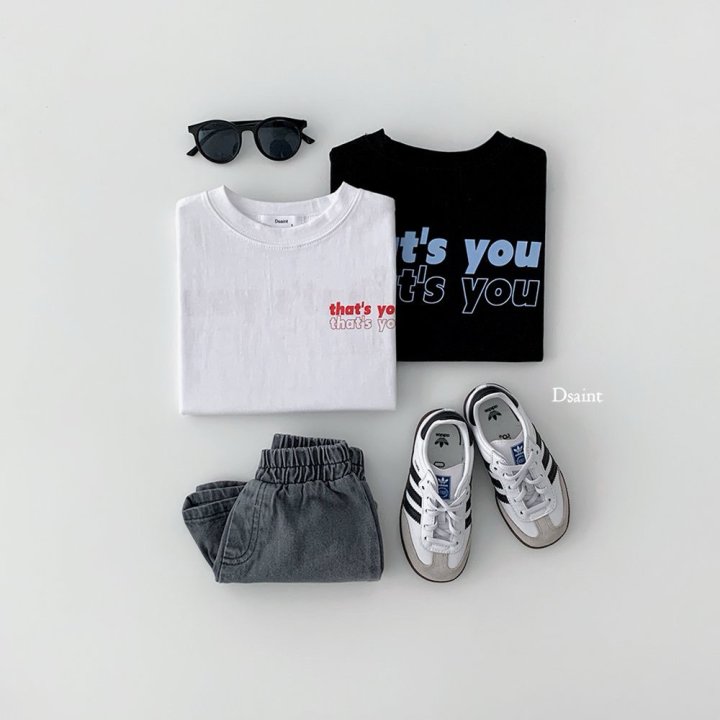 Dsaint - Korean Children Fashion - #kidsshorts - Thanks You Short Sleeve Tee - 6
