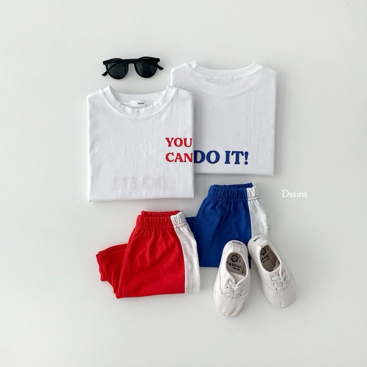 Dsaint - Korean Children Fashion - #kidsshorts - You Can Do It Set