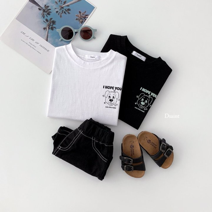 Dsaint - Korean Children Fashion - #kidsshorts - I Hope Puppy Tee - 6