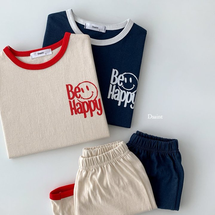Dsaint - Korean Children Fashion - #kidsstore - Be Happy Ribbed Set - 3