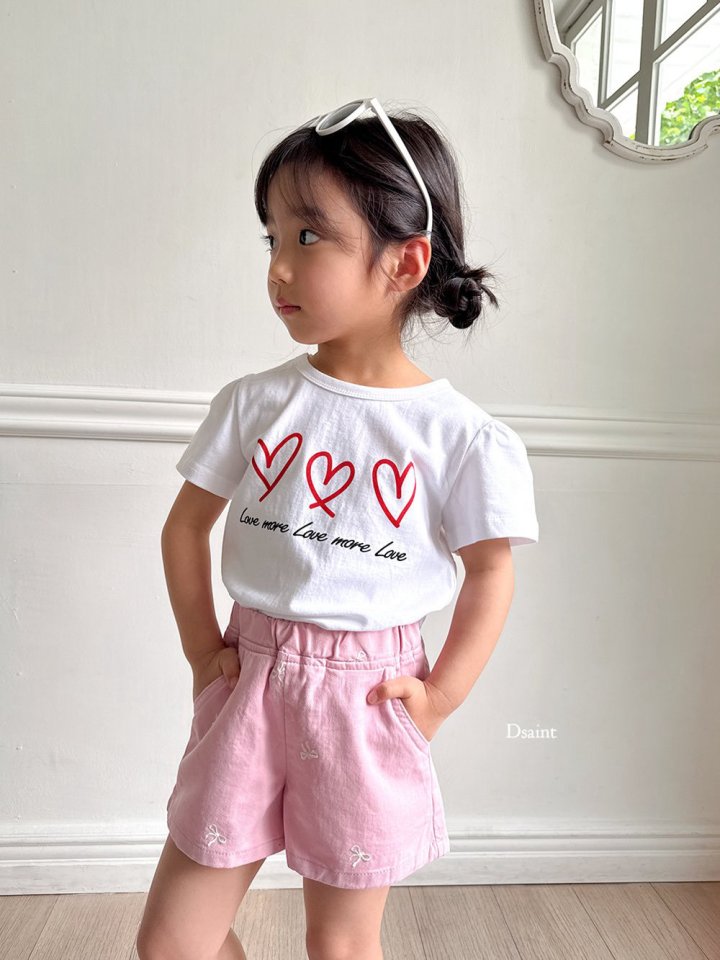 Dsaint - Korean Children Fashion - #kidsstore - 3 Heart Love Tee - 8