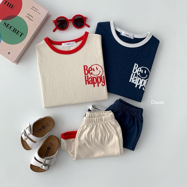Dsaint - Korean Children Fashion - #kidsstore - Be Happy Ribbed Set - 4