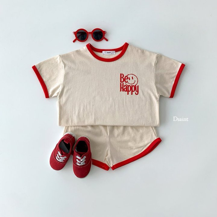 Dsaint - Korean Children Fashion - #littlefashionista - Be Happy Ribbed Set - 6