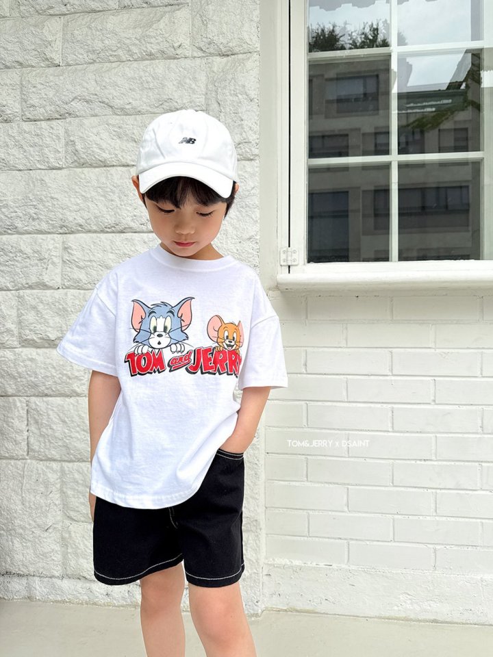 Dsaint - Korean Children Fashion - #littlefashionista - Peekaboo Tom Jerry Short Sleeve Tee - 9