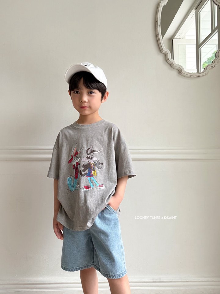 Dsaint - Korean Children Fashion - #littlefashionista - Bunny Coyote Pig Tee - 3