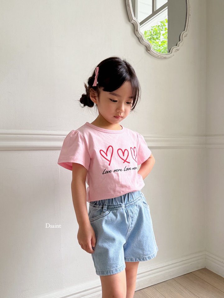 Dsaint - Korean Children Fashion - #littlefashionista - 3 Heart Love Tee - 11