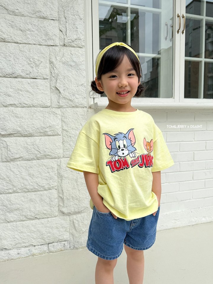 Dsaint - Korean Children Fashion - #magicofchildhood - Peekaboo Tom Jerry Short Sleeve Tee - 10
