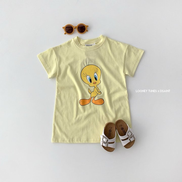 Dsaint - Korean Children Fashion - #minifashionista - Tweety Drop One-piece - 6