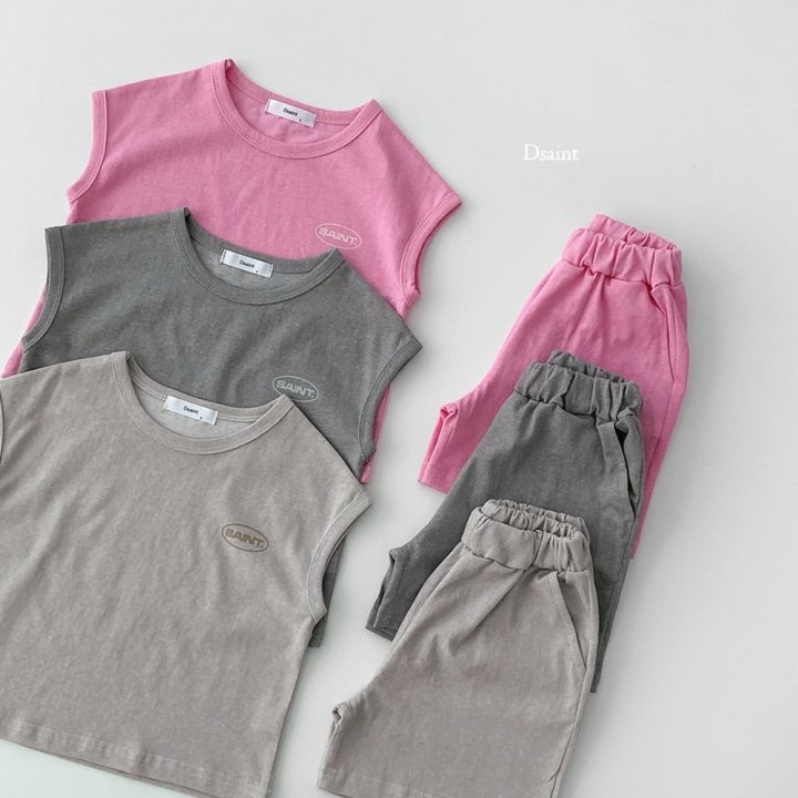 Dsaint - Korean Children Fashion - #minifashionista - Comma Pig Sleeveless Set - 3