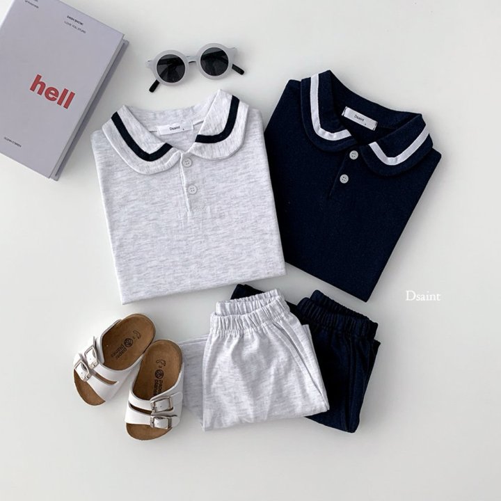 Dsaint - Korean Children Fashion - #stylishchildhood - Sailor Top Bottom Set - 3