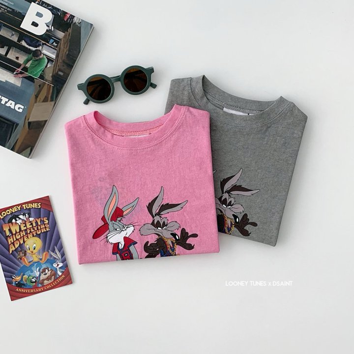 Dsaint - Korean Children Fashion - #stylishchildhood - Bunny Coyote Pig Tee - 9