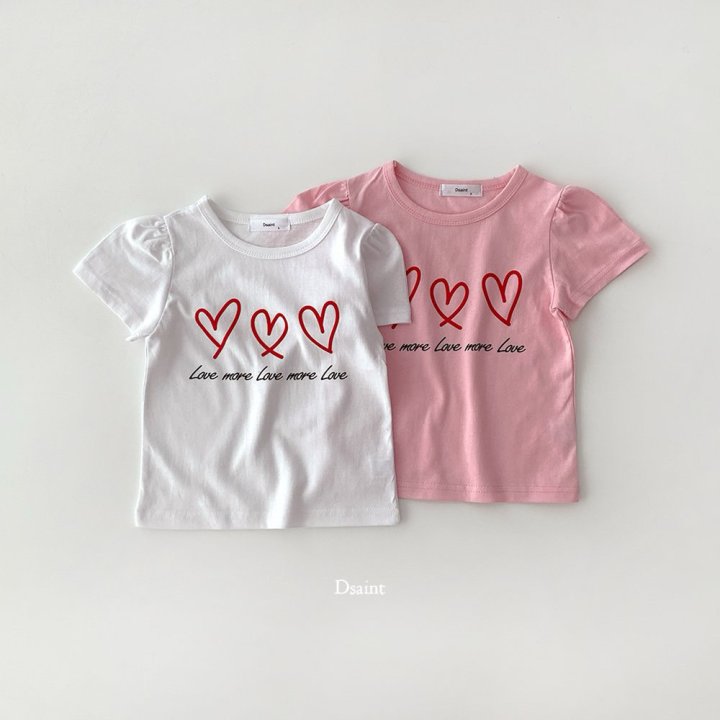 Dsaint - Korean Children Fashion - #stylishchildhood - 3 Heart Love Tee