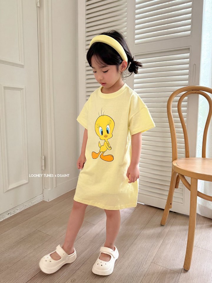 Dsaint - Korean Children Fashion - #todddlerfashion - Tweety Drop One-piece - 8
