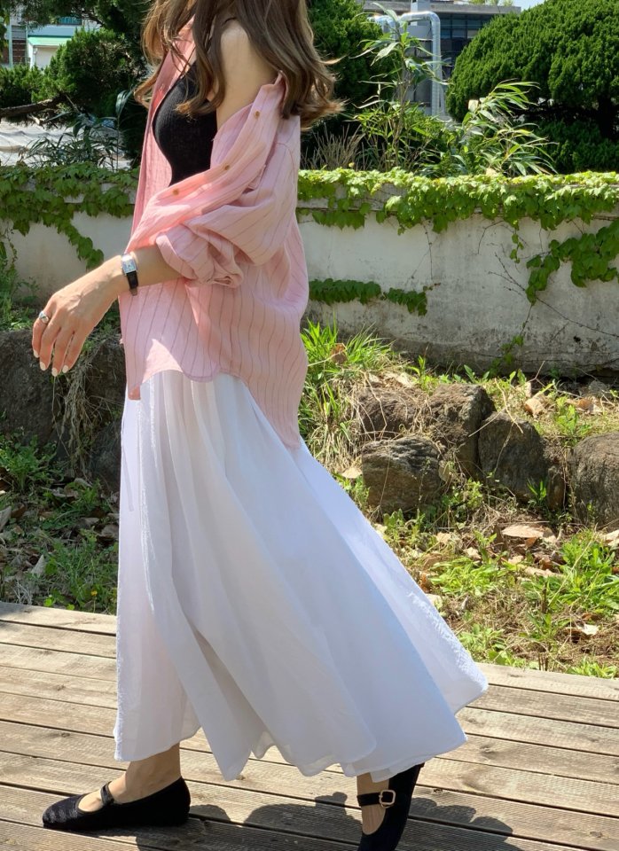 Elmu - Korean Women Fashion - #momslook - Dove Goddess Flare Skirt - 5