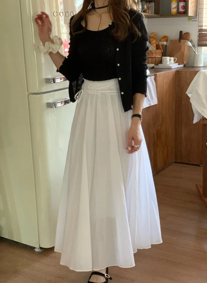 Elmu - Korean Women Fashion - #momslook - Dove Goddess Flare Skirt - 9