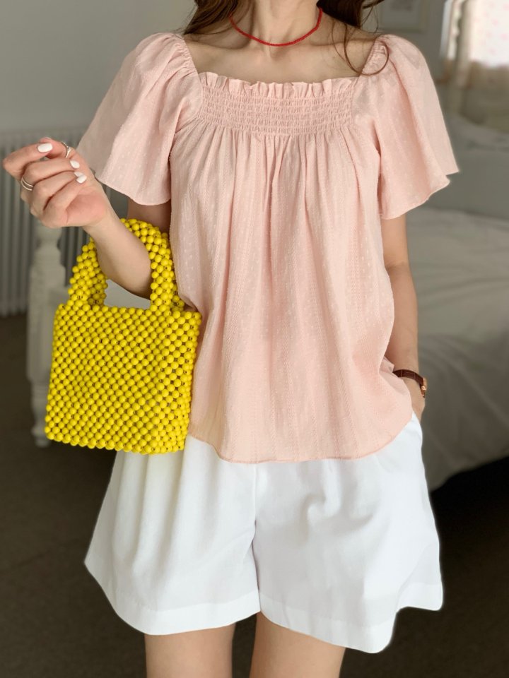 Elmu - Korean Women Fashion - #momslook - Hello Smocked Blouse - 11