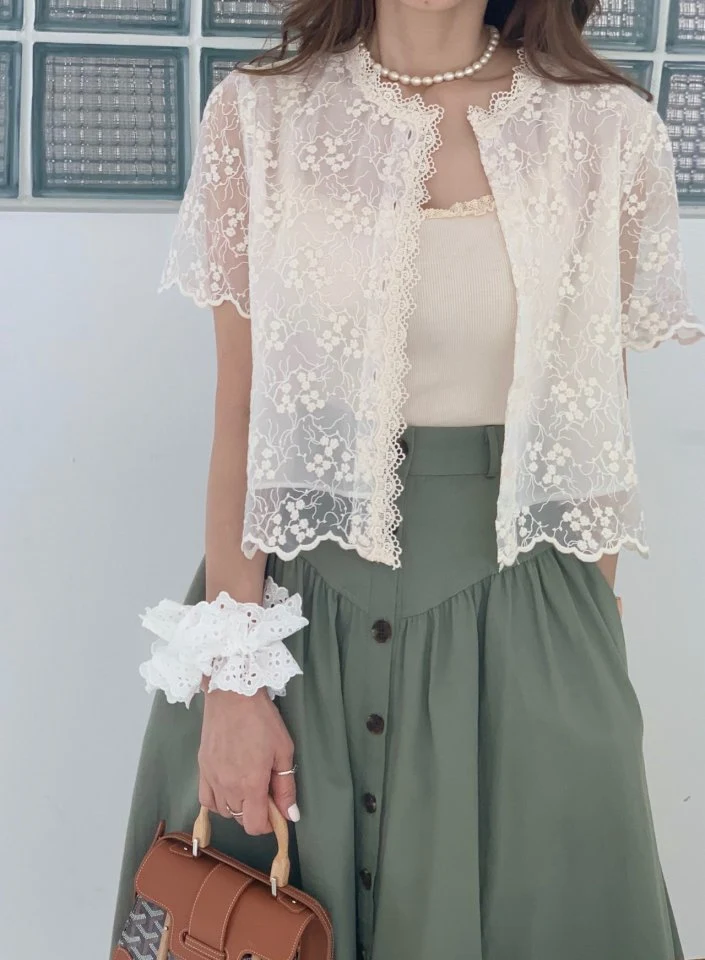 Elmu - Korean Women Fashion - #momslook - Angel Lace Cardigan - 7