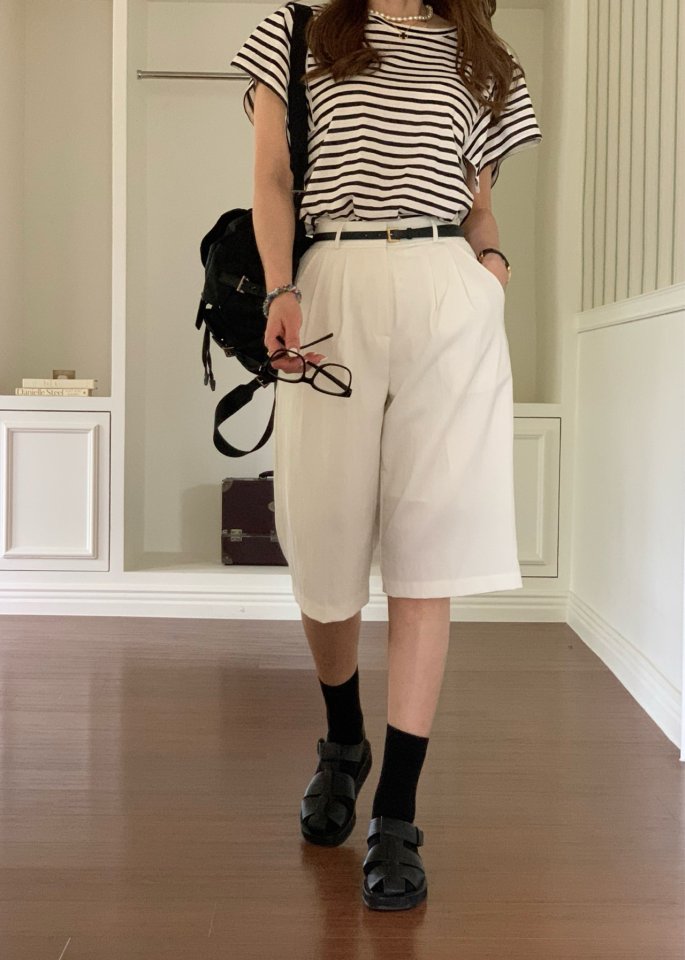 Elmu - Korean Women Fashion - #momslook - Low Shorts - 3