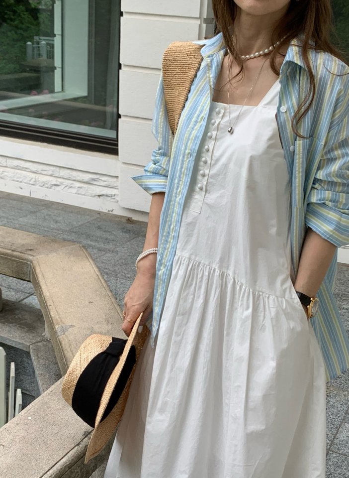 Elmu - Korean Women Fashion - #momslook - Jinwoo Stripe Shirt - 8