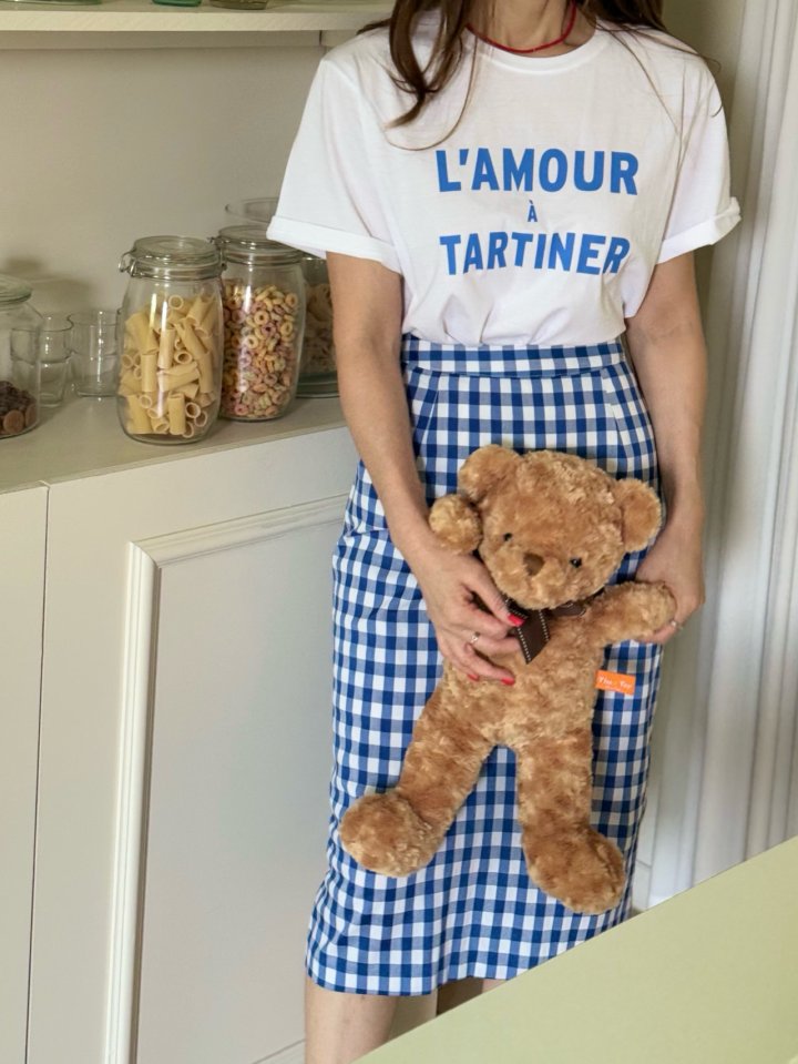 Elmu - Korean Women Fashion - #momslook - Amor Short Sleeve Tee - 8