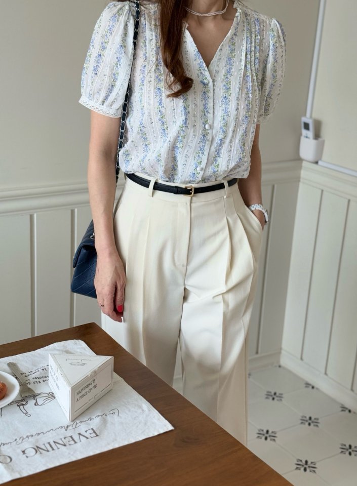 Elmu - Korean Women Fashion - #momslook - Summer Pintuck Blouse - 3