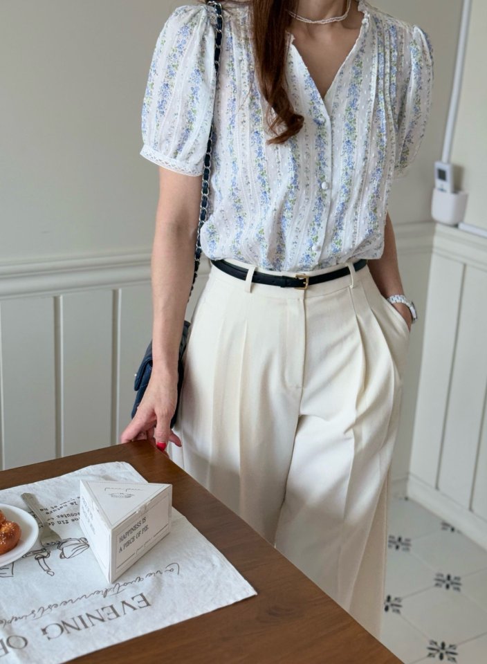 Elmu - Korean Women Fashion - #momslook - Summer Pintuck Blouse - 4