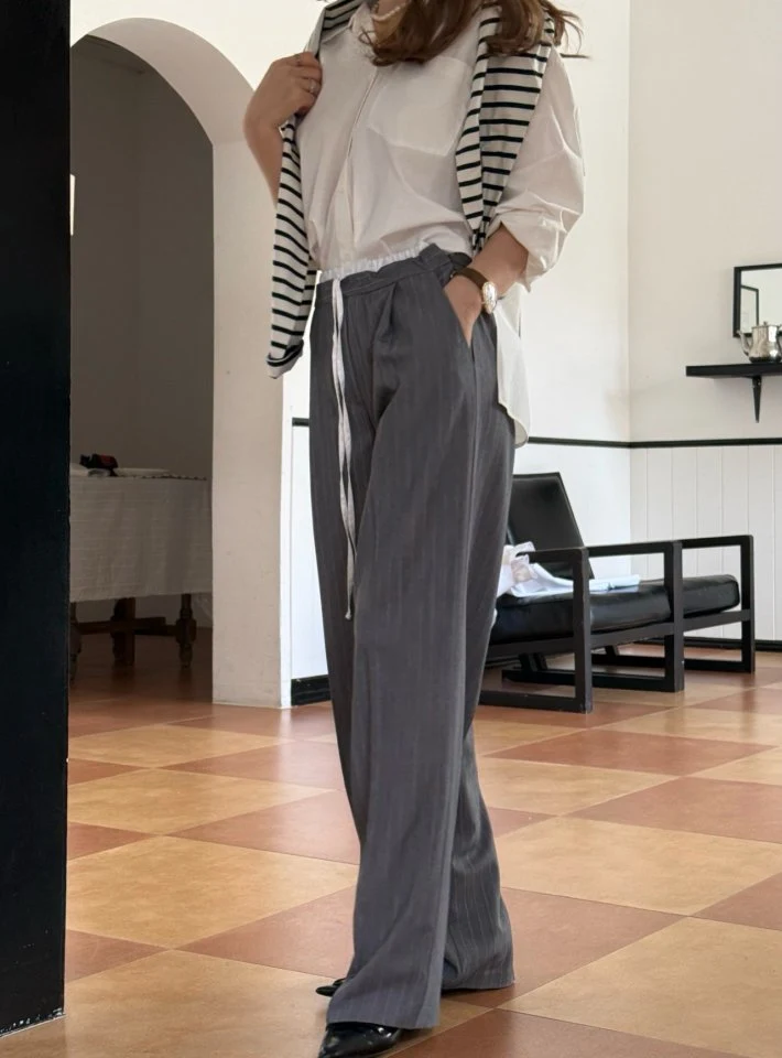 Elmu - Korean Women Fashion - #romanticstyle - Mecca Color Pants - 6