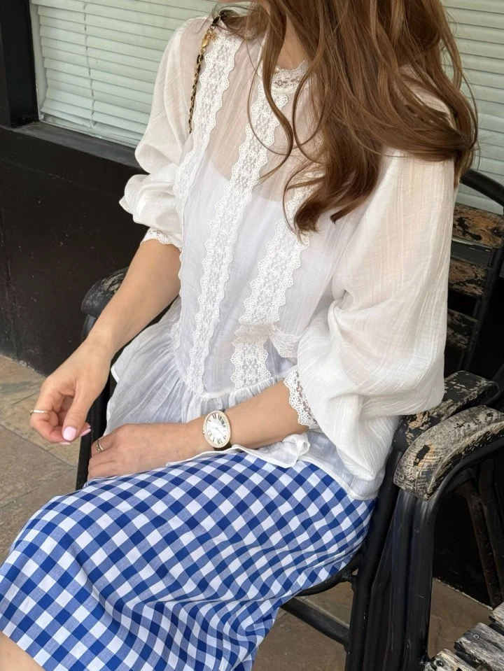 Elmu - Korean Women Fashion - #romanticstyle - Atelier Blouse - 5