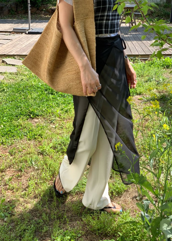 Elmu - Korean Women Fashion - #thelittlethings - Chiffon Wrap Skirt - 5