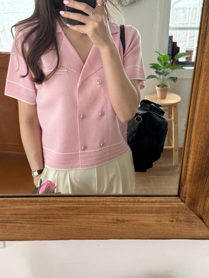 Elmu - Korean Women Fashion - #thelittlethings - Double Collar Knit Jacket - 2