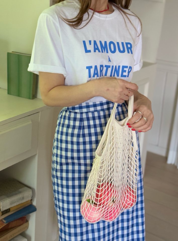 Elmu - Korean Women Fashion - #vintagekidsstyle - Amor Short Sleeve Tee - 11