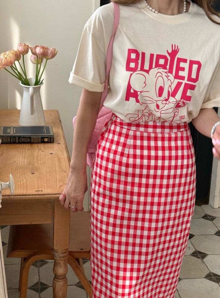 Elmu - Korean Women Fashion - #womensfashion - Check Elastic Band Skirt (Back Banding) - 3