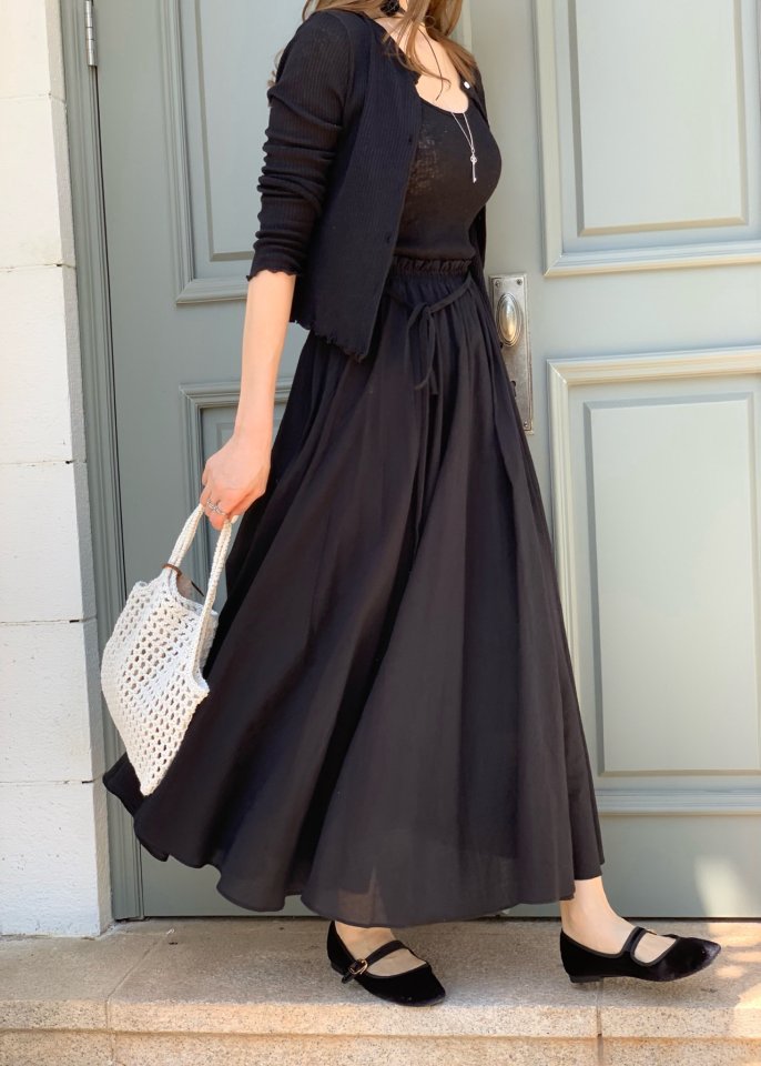 Elmu - Korean Women Fashion - #womensfashion - Dove Goddess Flare Skirt - 10