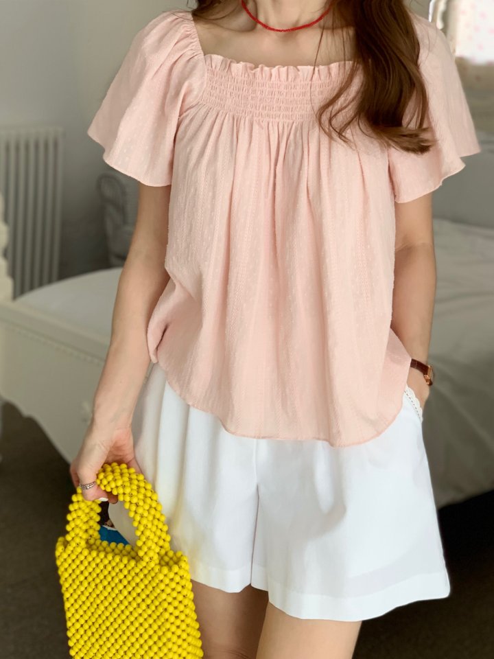 Elmu - Korean Women Fashion - #womensfashion - Hello Smocked Blouse - 10
