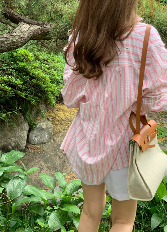 Elmu - Korean Women Fashion - #womensfashion - Jinwoo Stripe Shirt