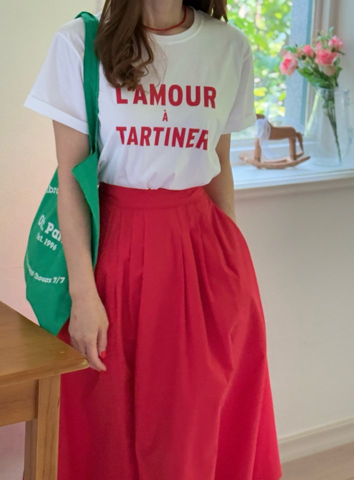 Elmu - Korean Women Fashion - #womensfashion - Amor Short Sleeve Tee