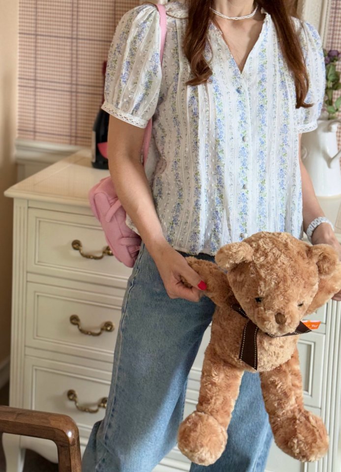 Elmu - Korean Women Fashion - #womensfashion - Summer Pintuck Blouse - 2