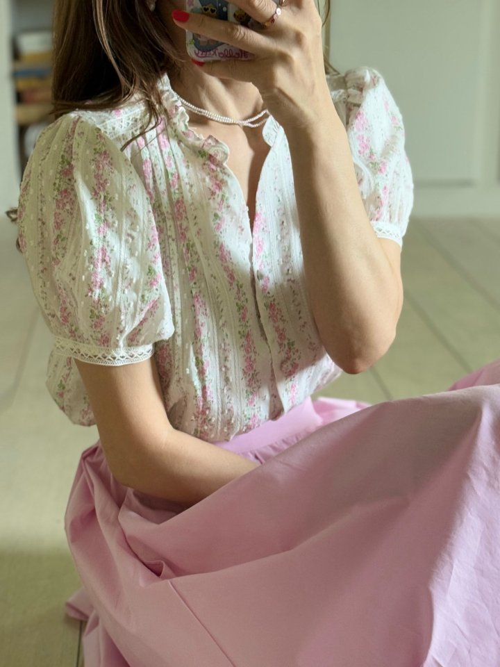 Elmu - Korean Women Fashion - #womensfashion - Summer Pintuck Blouse - 6