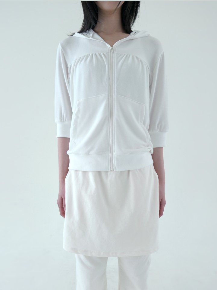 Enten - Korean Women Fashion - #momslook - Oat Hoodie Jacket