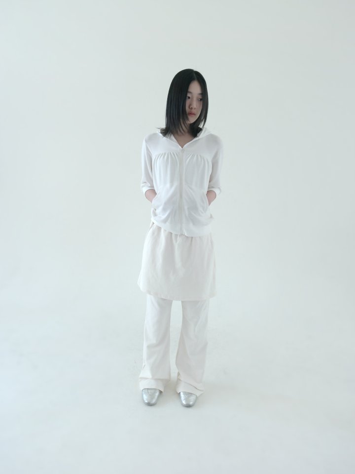 Enten - Korean Women Fashion - #momslook - Oat Hoodie Jacket - 3