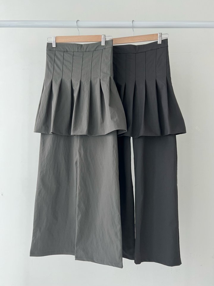 Enten - Korean Women Fashion - #momslook - Aid Pleated Skirt Pants - 6