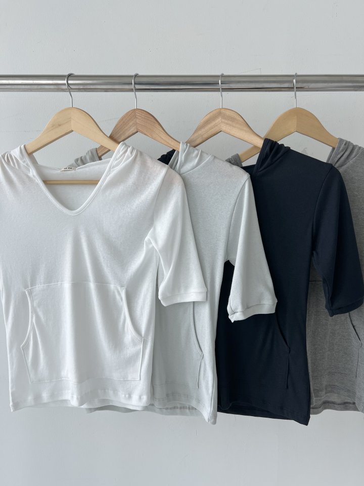 Enten - Korean Women Fashion - #momslook - Muse Hoodie Tee - 6