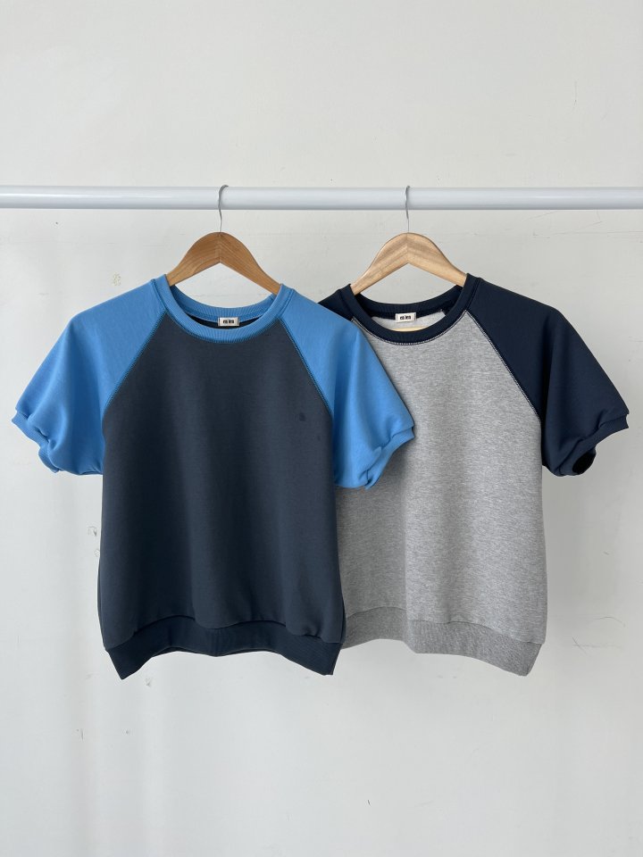 Enten - Korean Women Fashion - #restrostyle - Of Short Sleeve Sweatshirt - 6