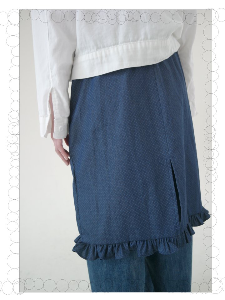 Enten - Korean Women Fashion - #shopsmall - Denim Frill Dot Skirt - 2