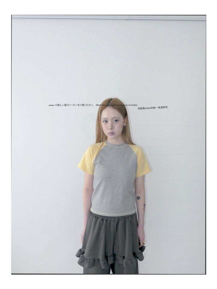 Enten - Korean Women Fashion - #romanticstyle - Hops Raglan Tee - 4