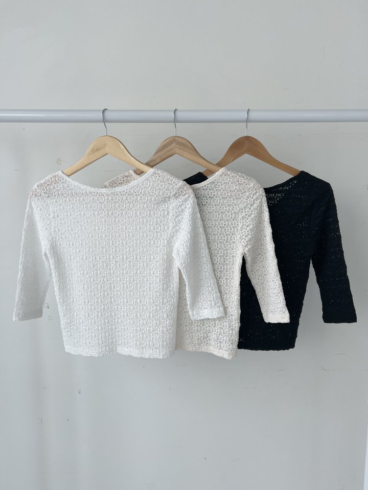 Enten - Korean Women Fashion - #vintagekidsstyle - More 7/10 Sleeve Tee - 6