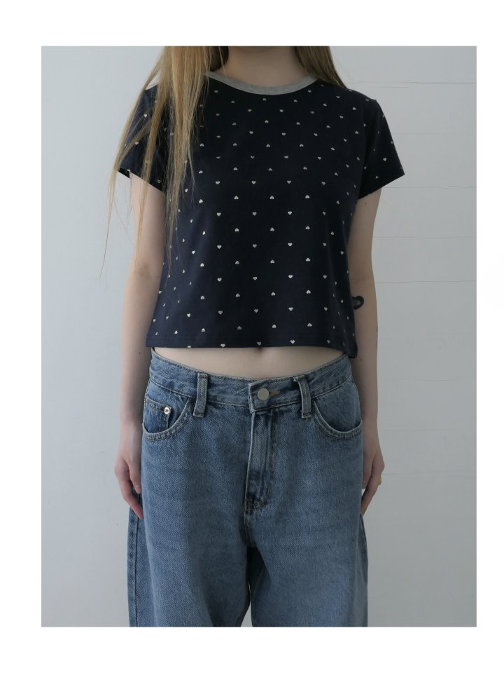Enten - Korean Women Fashion - #vintagekidsstyle - Heart Tee