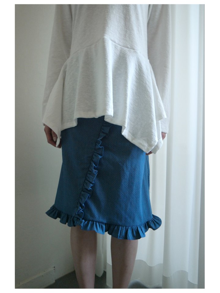 Enten - Korean Women Fashion - #womensfashion - Denim Frill Dot Skirt - 6