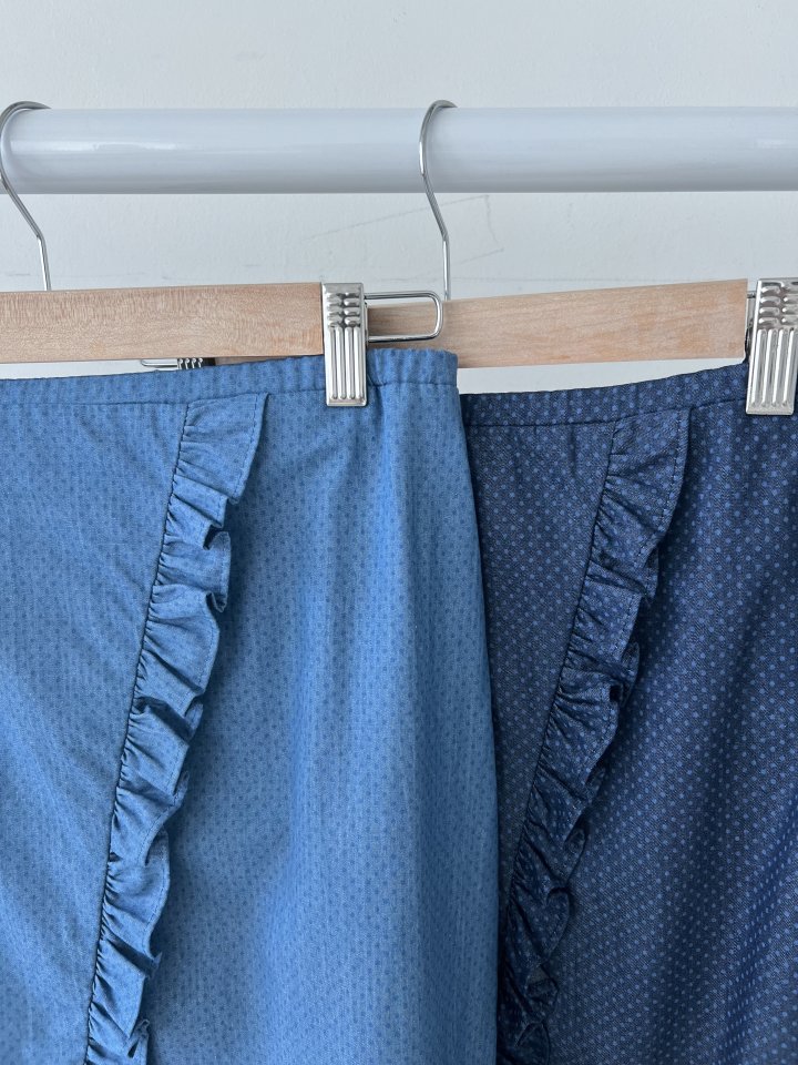 Enten - Korean Women Fashion - #womensfashion - Denim Frill Dot Skirt - 8